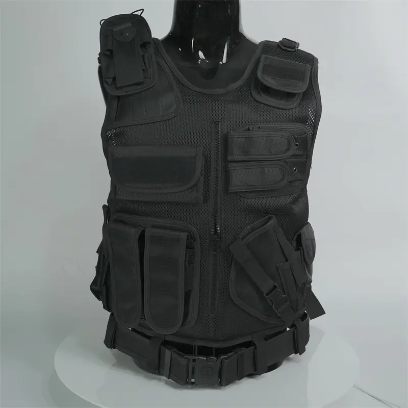 Supply OEM/ODM Double Safe Military Police Style Equipment Security Ballistic Bulletproof Vest Body Armour Vest Featured Image